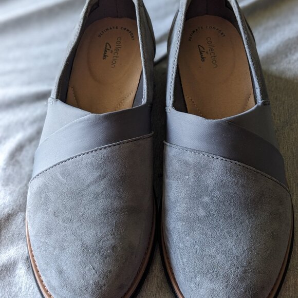 Clarks Sharon loafer pump grey size 9 - Picture 10 of 11